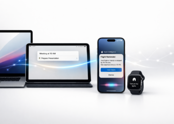 Apple Intelligence AI system integrated across iPhone, iPad and Mac