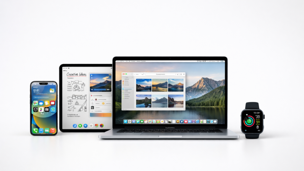 Apple user interface design across iPhone, iPad, Mac and Apple Watch