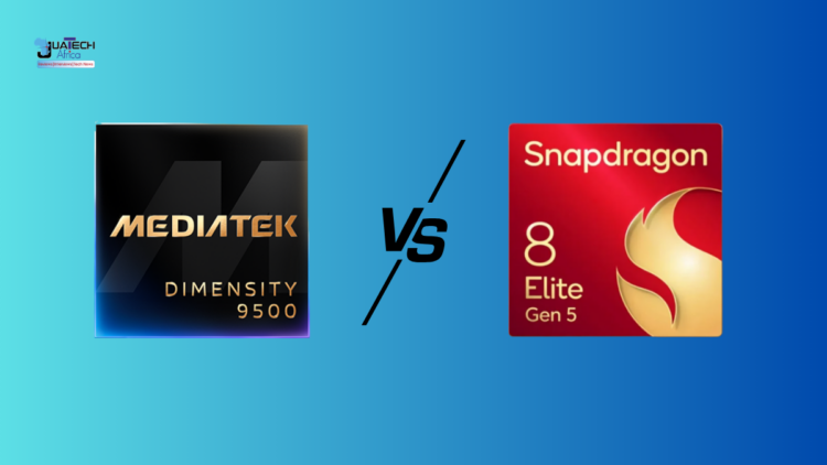 MediaTek Dimensity 9500 vs Snapdragon 8 Elite Gen 5 comparison feature image for JuaTech Africa