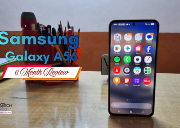 Samsung Galaxy A56 smartphone used in a six-month long-term review by JuaTech Africa