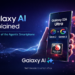 Illustration explaining Samsung Galaxy AI architecture including Gauss 2 AI model and Snapdragon 8 Elite Gen 5 powering the Galaxy S26.