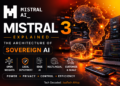 Minimalist illustration representing Mistral AI’s open-weight architecture enabling sovereign artificial intelligence, local deployment, and multilingual AI capabilities.