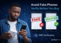 Kenyan man disappointed after buying a fake smartphone illustrating phone authenticity verification in Kenya