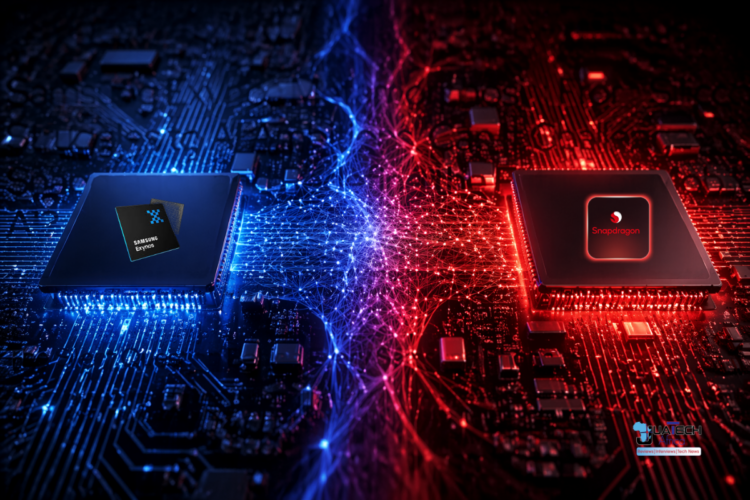 Samsung Exynos vs Snapdragon AI smartphone chipsets comparison showing thermal performance and data processing in real-world African usage