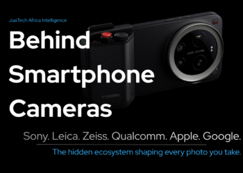 Feature image illustrating the companies behind smartphone cameras, including Sony, Leica, Zeiss, Qualcomm, Apple and Google, and their role in the mobile imaging ecosystem.