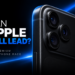 Dark premium smartphone camera close-up with the headline Can Apple Still Lead? for JuaTech Africa's premium smartphone analysis.